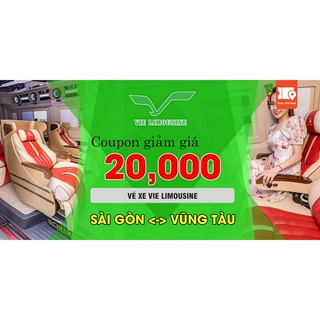 E-Voucher Vie Limousine giảm 20.000đ cho vé xe 1 chiều