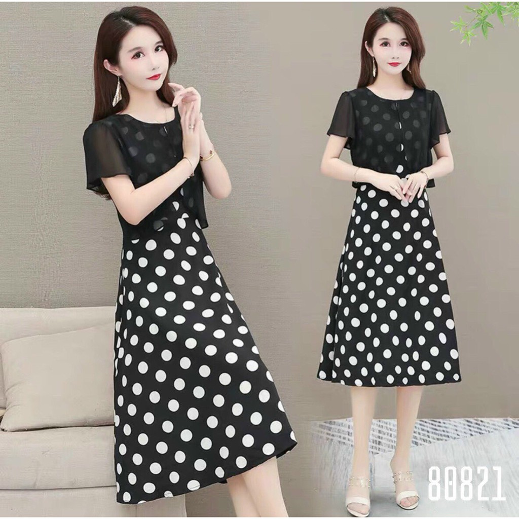 ĐẦM VOAN LỤA CHẤM BI DỰ TIỆC SIÊU XINH 2021