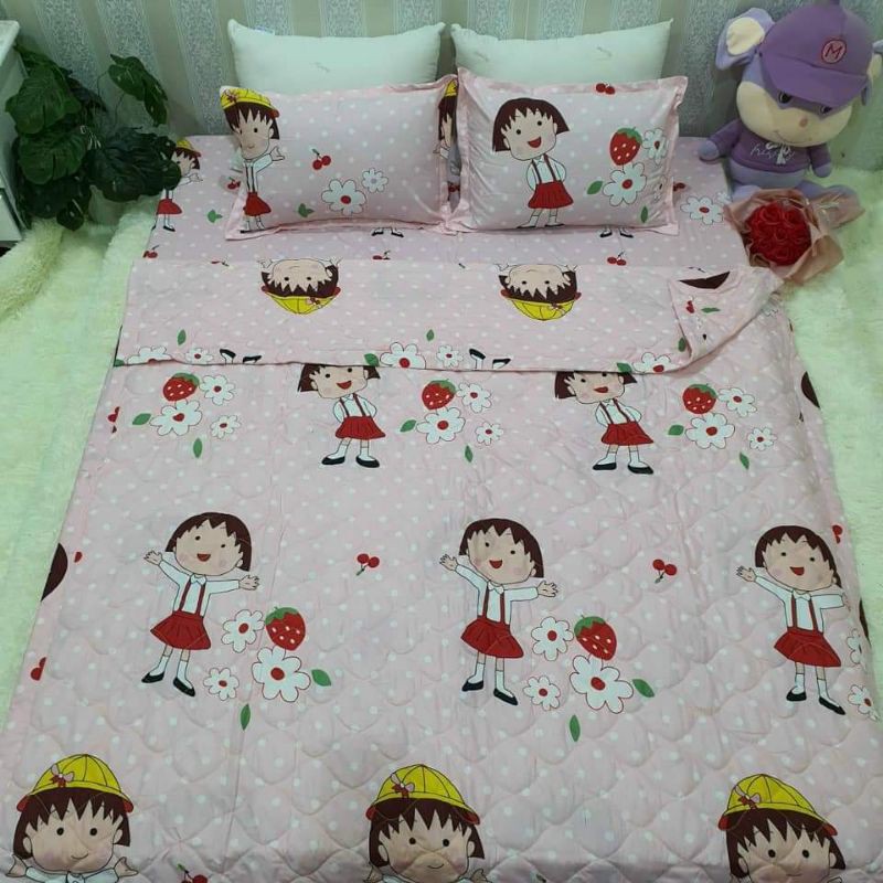 Bộ chăn ga gối set hè 5 món chăn hè