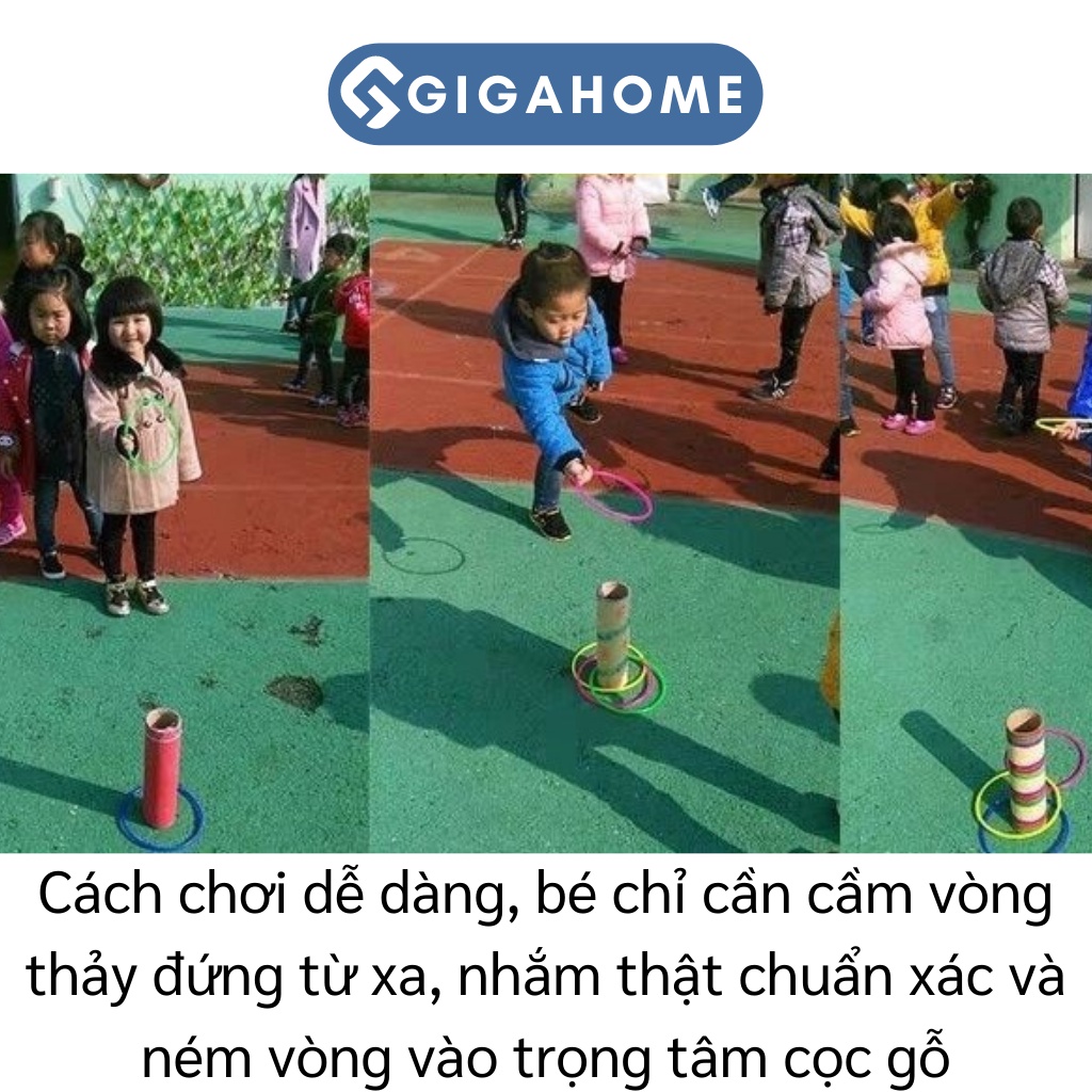 Đồ Chơi Lắp Ghép Và Thảy Vòng GIGAHOME Giáo Dục Nhiều Màu Sắc Cho Bé Phát Triển 9129