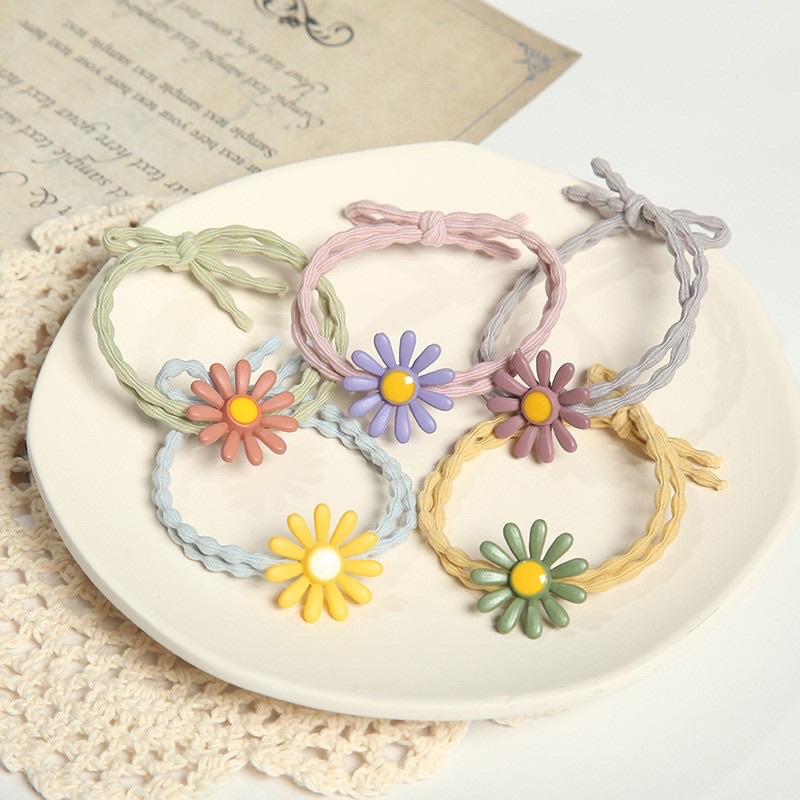 Dây Buộc Tóc Hoa Cúc Nhiều Màu Thời Trang Cho Nữ CT02 Lux Accessories