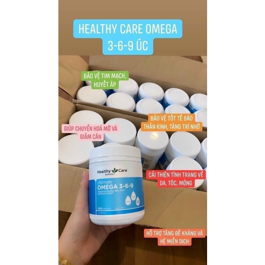 Omega 369 Của Healthy Care Úc 200 Viên (mẫu mới)