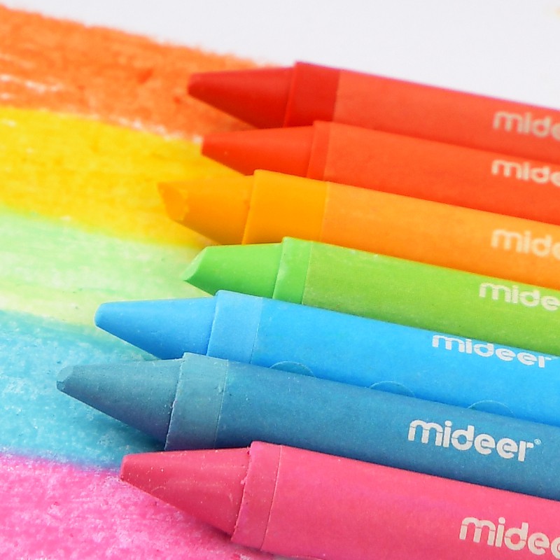 Bút Sáp Màu Cho Bé Tập Tô - Dễ Dàng Tẩy Rửa Mềm Mượt Dễ Tô - Mideer Washable Crayon