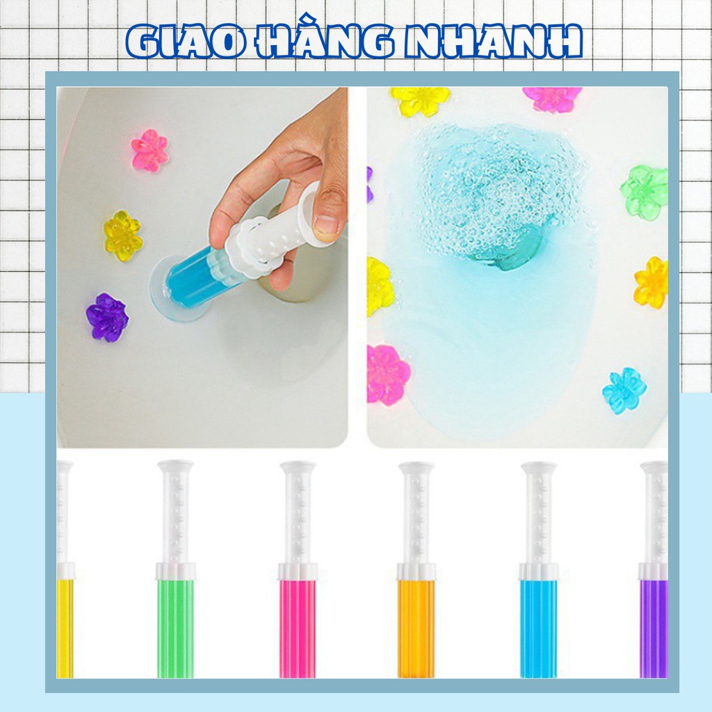 ⚡FREESHIP⚡Gel khử mùi bồn cầu diệt khuẩn toilet gel dính bồn cầu dạng thạch hình bông hoa với 7 mùi thơm cho nhà vệ sinh