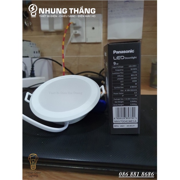 Combo 3 Đèn Led Downlight Âm Trần 9W Panasonic Khoét Lỗ 90 - NNV70041WE1A Trung Tính - NNV70061WE1A Trắng