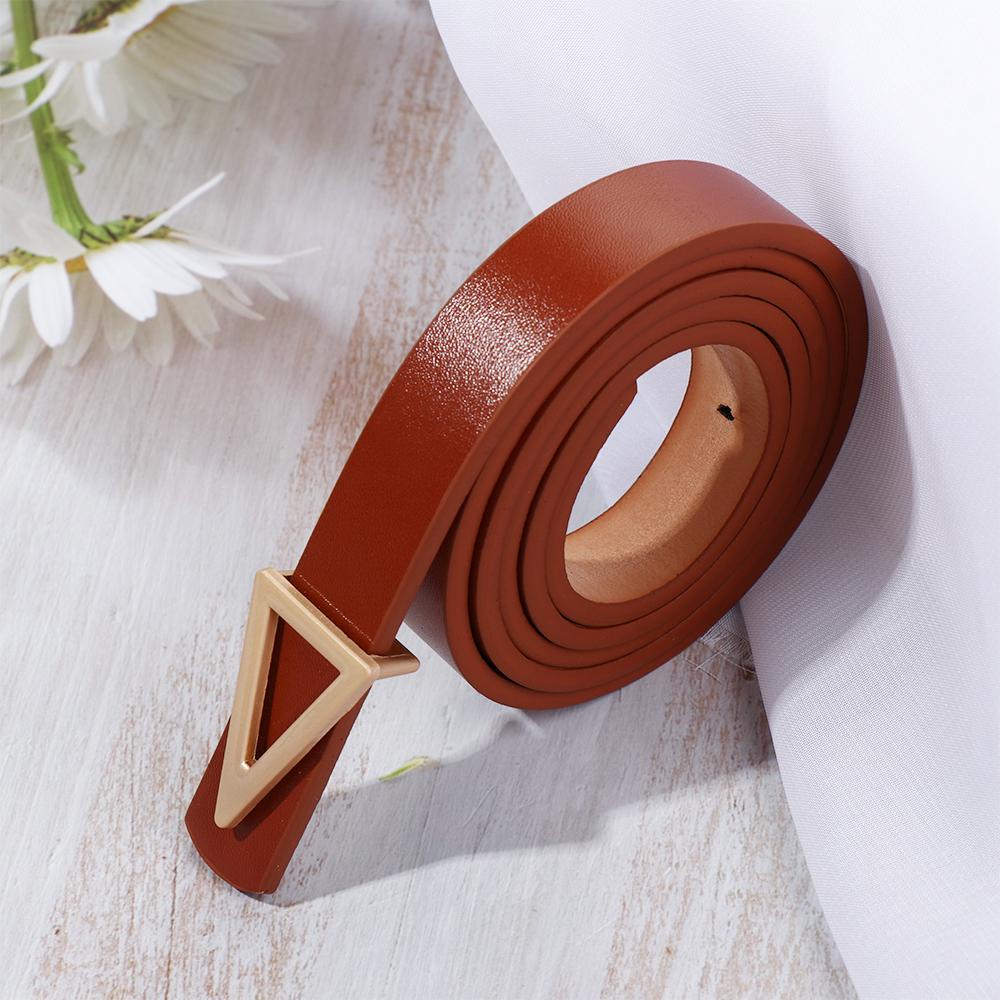 Thắt Lưng Da PU Khóa Kim Loại Hình Hoa Hồng Thời Trang