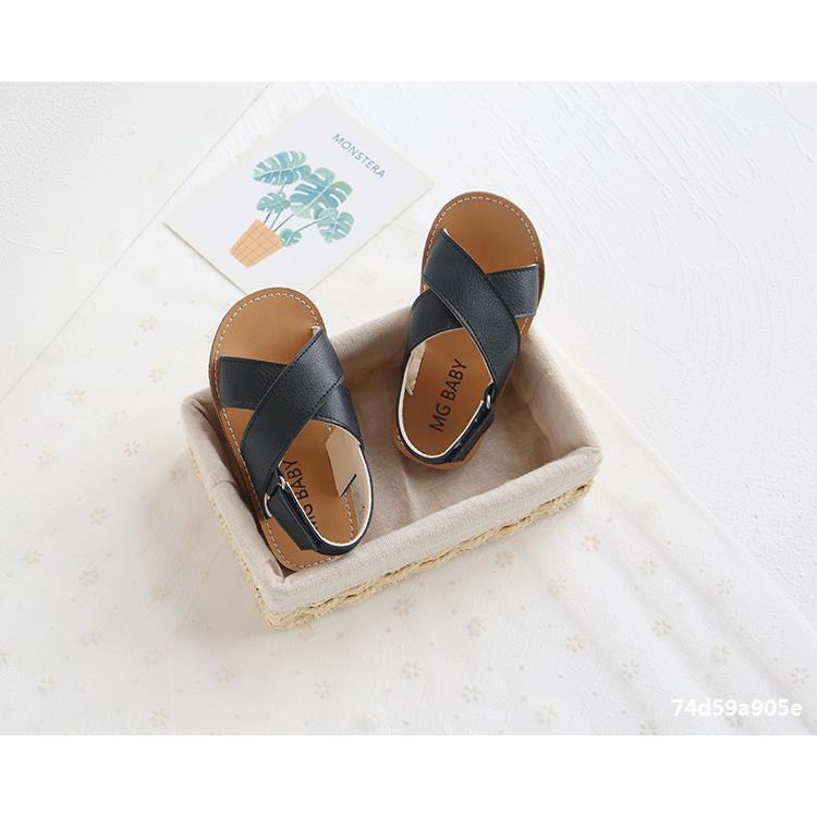 Dép Sandal bé gái, màu đen quai hậu hàng chính hãng MG baby Order trực tiếp Quảng Châu Hapykids  532Đ