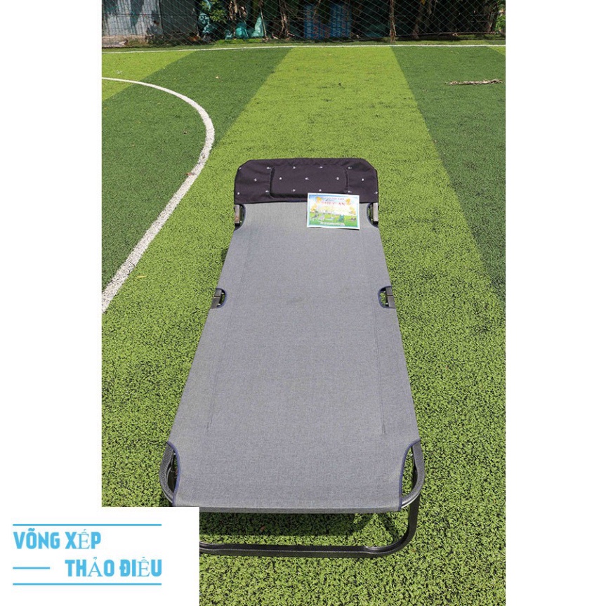 Giường xếp vải bố khung sơn tĩnh điện 77CM_Võng Xếp Thảo Điều