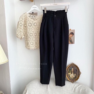 Quần tây bigsize xếp ly eo gài nút