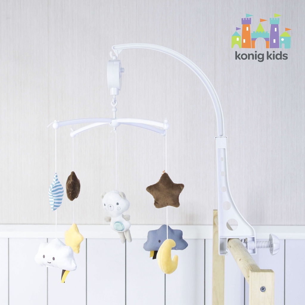 Đồ chơi treo nôi cũi phát nhạc, xoay 360 độ Konig Kids 1021-KK-63605A, nhạc trắng ru ngủ cho con yêu ngon giấc.