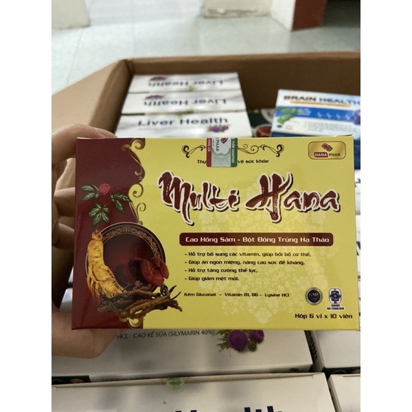 Vitamin tổng hợp Multi Hana - Cao hồng sâm,đông trùng hạ thảo giúp ăn ngon miệng,tăng đề kháng,giảm mệt mỏi