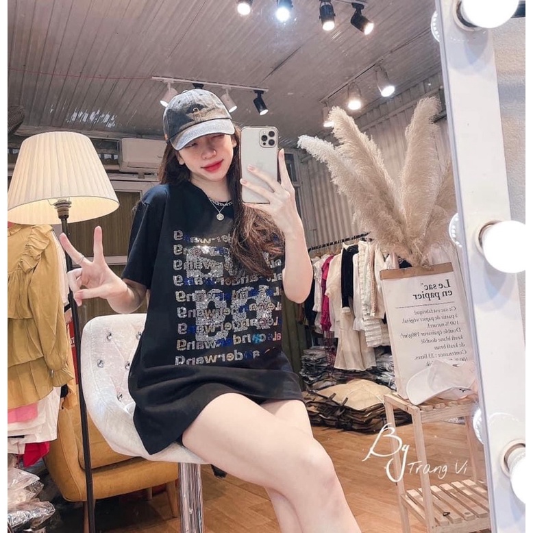 Áo phông đính đá. Các loại áo thun form rộng dấu quần - Thảo La shop. Có bán sỉ