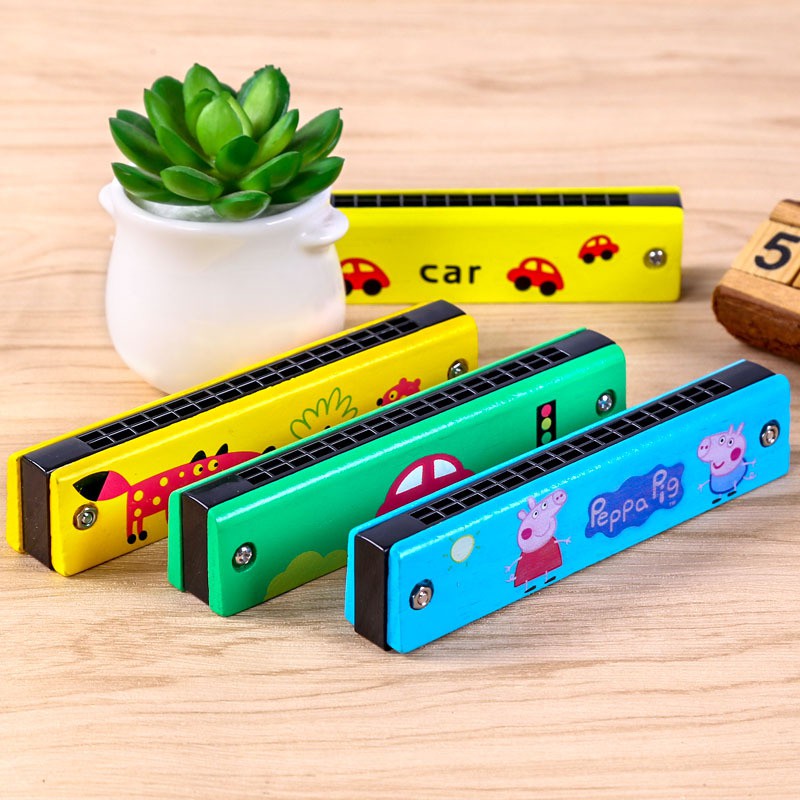 [Mã LIFETOYS1 giảm 30K đơn 99K] Kèn Harmonica Gỗ 16 Lỗ Dùng Làm Đồ Chơi Cho Bé