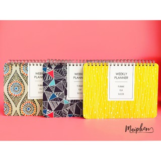 Sổ tay kế hoạch gáy lò xo ngang bìa đẹp dễ thương khổ A5 - Sổ Weekly Planner