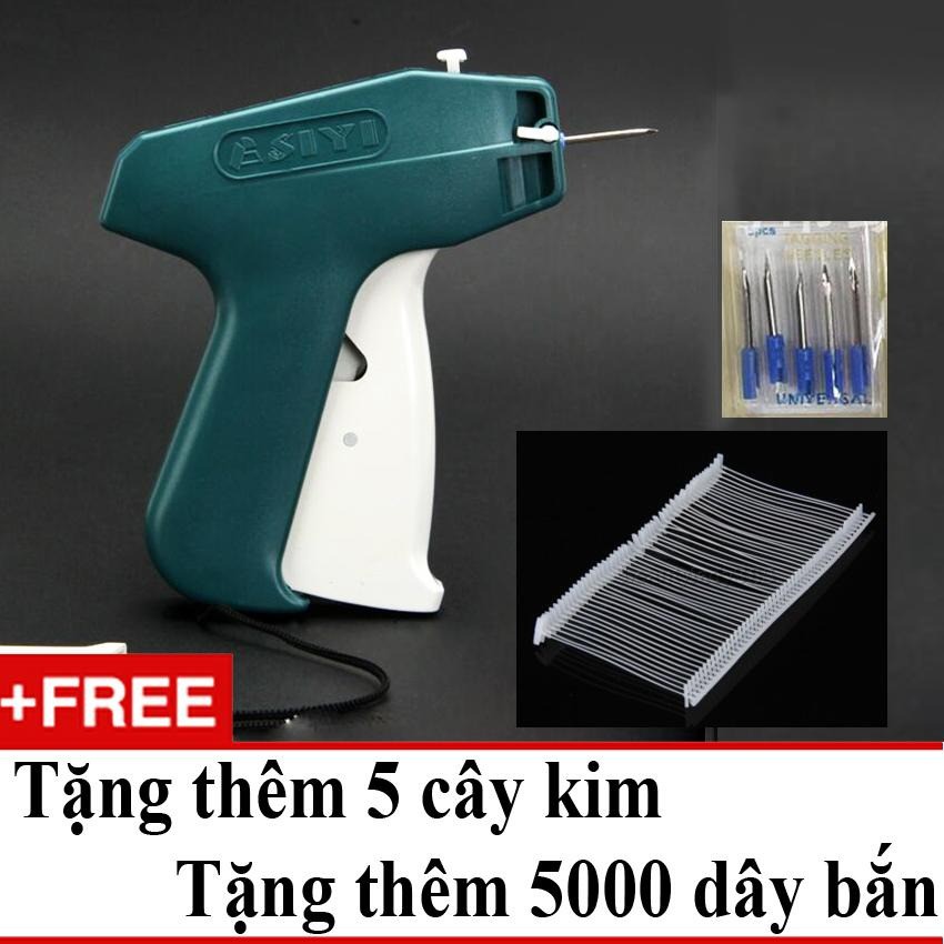 Máy Bắn Tem Mác Quần áo SIYI, Tặng 5000 dây bắn mác dài 7.5cm + 5 cây kim bắn ( màu xanh )