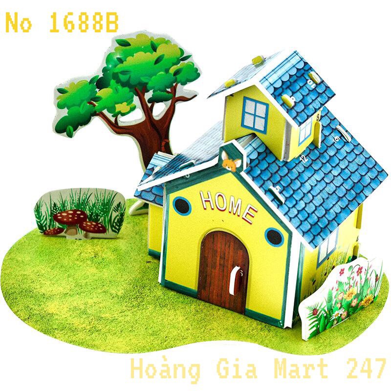 [SẴN SỈ SLL] Mô Hình Lắp Ghép 3D Thông Minh Hình Ngôi Nhà, Nông trại, Biệt Thự Bằng Giấy Foam Siêu Yêu