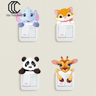 Sticker dán trang trí công tắc điện hình động vật