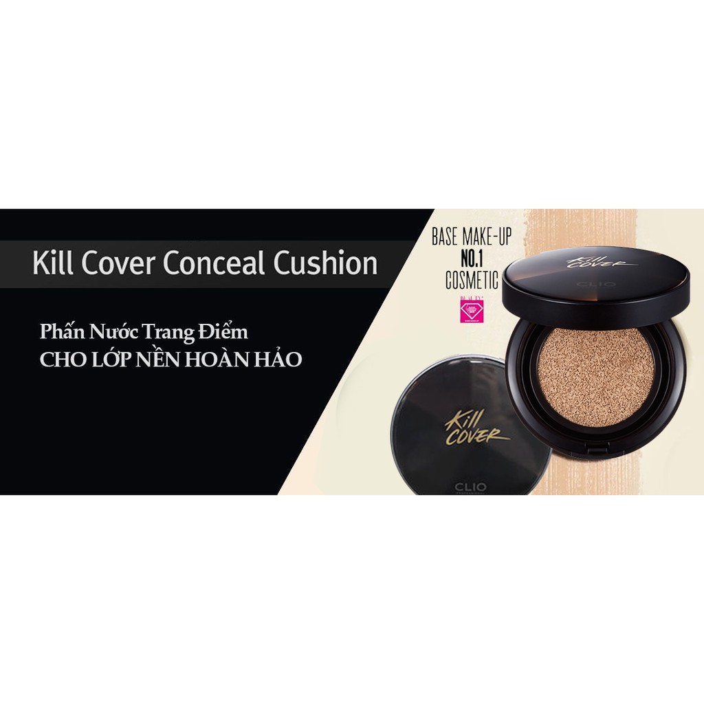 Phấn nước trang điểm CLIO Kill Cover Conceal Cushion SPF45/PA++ - CSTOREVN | BigBuy360 - bigbuy360.vn