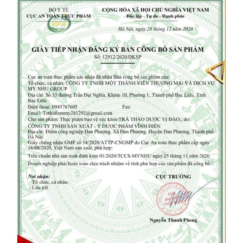 Trà Thảo Dược Vị Đào Đông Anh- Hộp 15 gói