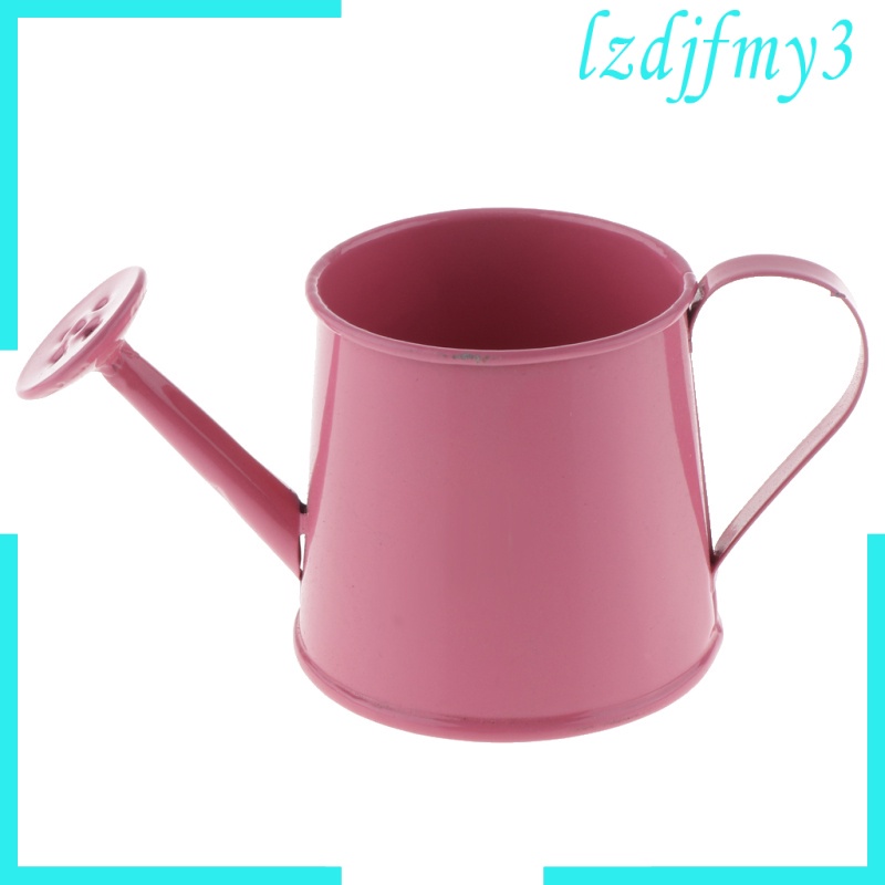 Mô hình bình tưới cây mini bằng thiếc nhiều màu sắc phong cách mộc mạc