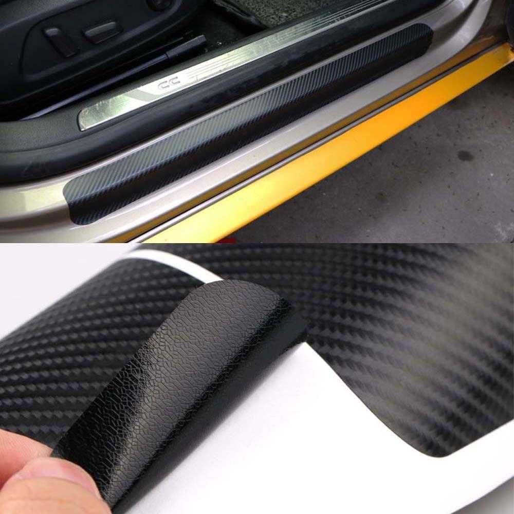 LANFY Multicolor Carbon Fiber Sticker Anti Scratch Trunk Pedal Film Car Door Sill Sticker Car Accessories Universal Anti Kick Waterproof Wrap Sheet Roll Film Vinyl Decal Car Film/Multicolor