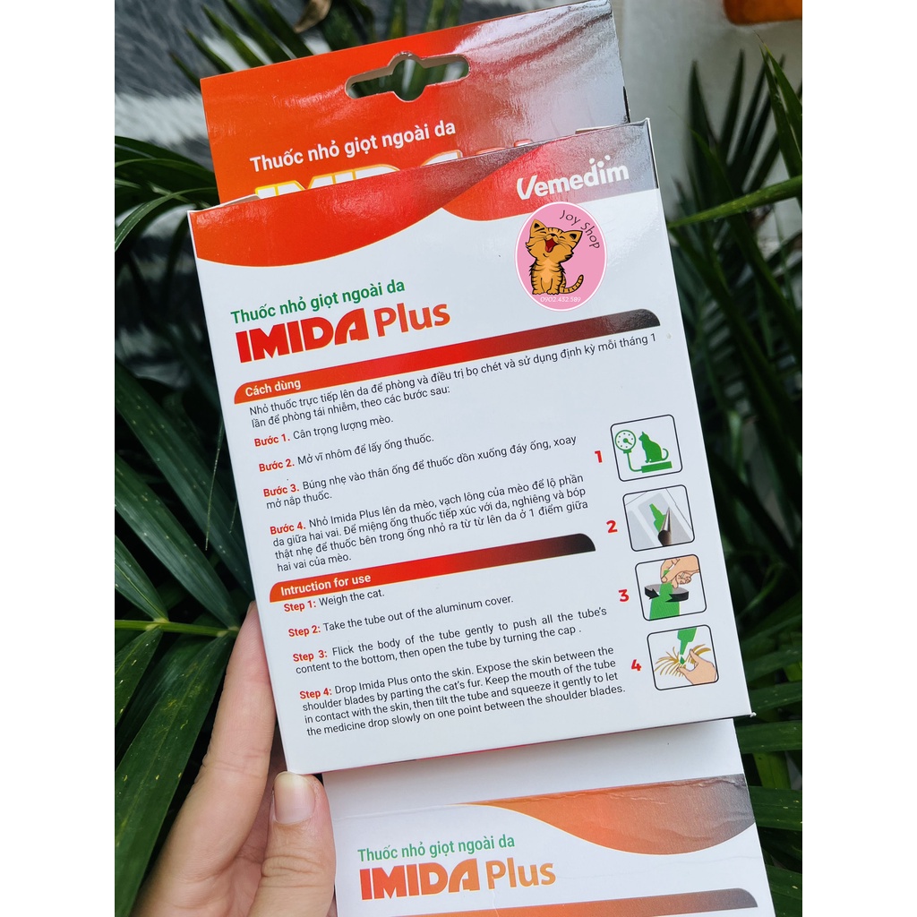 NHỎ GÁY PHÒNG VE, BỌ CHÉT CHO MÈO IMIDA PLUS
