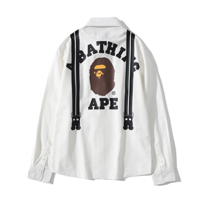Áo sơ mi Bape tay dài in hình thời trang