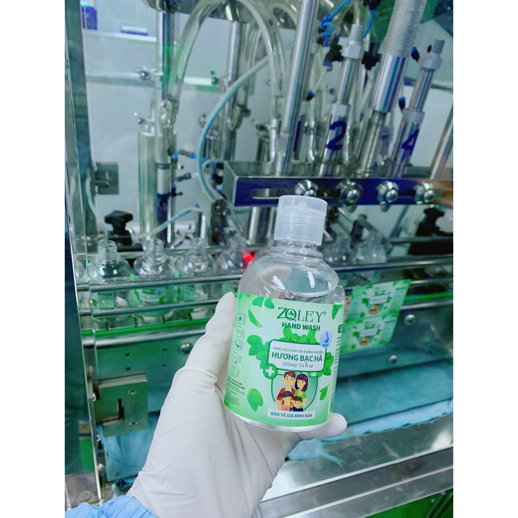 Nước Rửa Tay Khô Zoley Hương Bạc Hà Chai 220ml | BigBuy360 - bigbuy360.vn