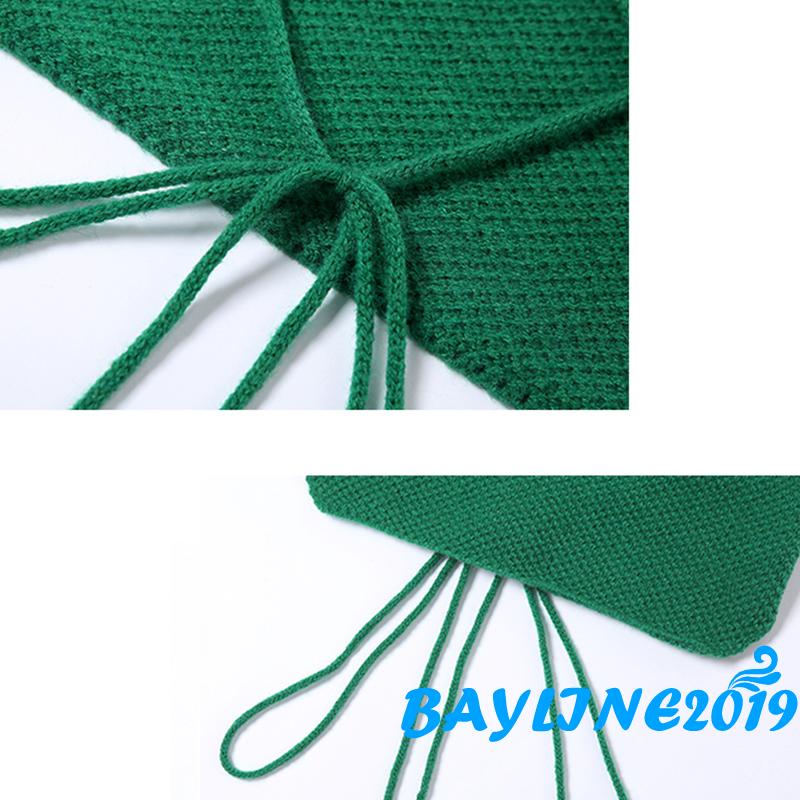 Áo Croptop Dệt Kim Màu Trơn Hở Lưng Thời Trang Mùa Hè Dành Cho Nữ