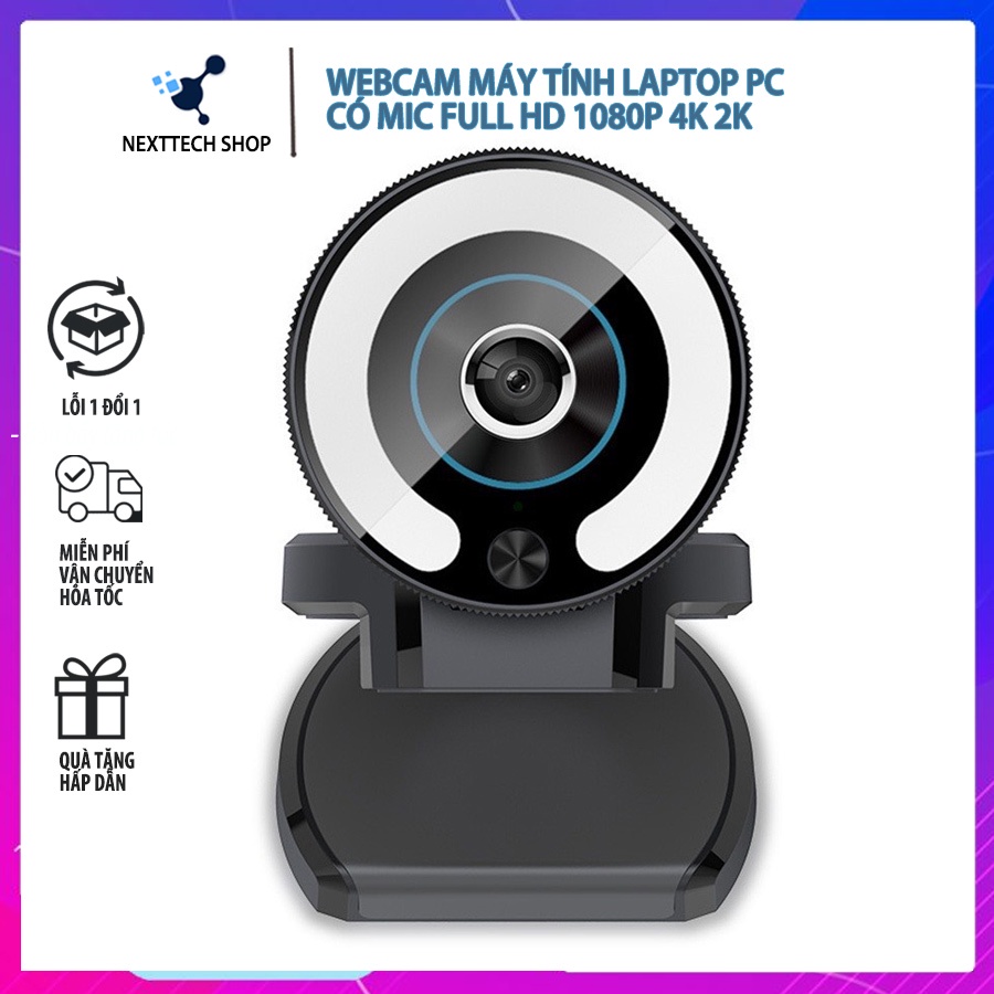 Webcam máy tính laptop pc có mic full hd 1080P 4K 2K camera siêu nét dùng cho pc bảo hành lỗi 1 đổi 1 | BigBuy360 - bigbuy360.vn