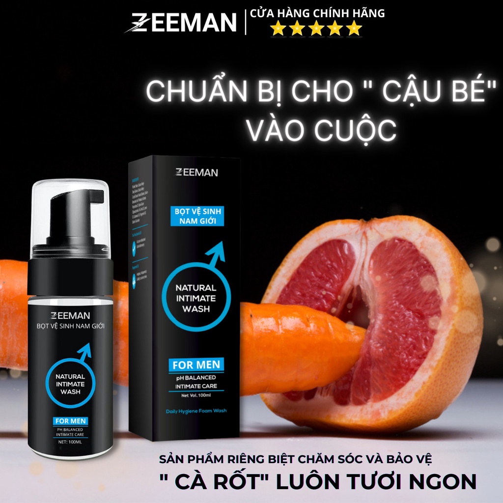 Bọt Vệ Sinh Nam Giới ZEEMAN  Dung Dịch Vệ Sinh Nam Tạo Bọt 100ML DDVS Nam Nước Hoa Cao Cấp