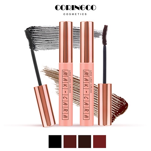 Mascara CORINGCO Mak-Cara Làm Cong Mi 4 Màu Tùy Chọn#01,#02,#03,#Kem Trang Điểm Mắt Chống Thấm Nước 04