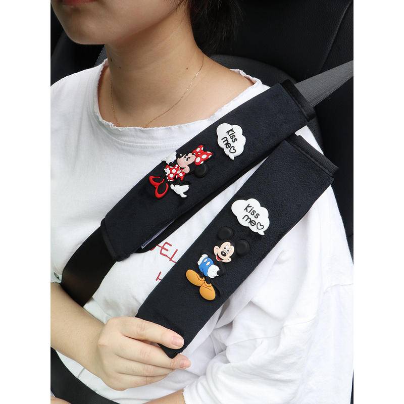 Vỏ Bọc Dây Đai An Toàn Xe Hơi Họa Tiết Hoạt Hình Dễ Thương