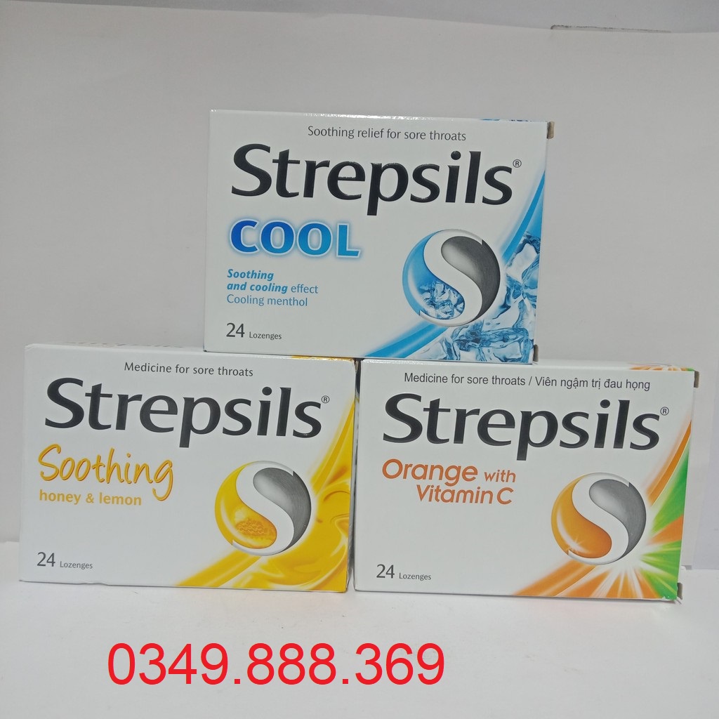 VIÊN NGẬM STREPSILS - HỘP 24 VIÊN CÁC VỊ