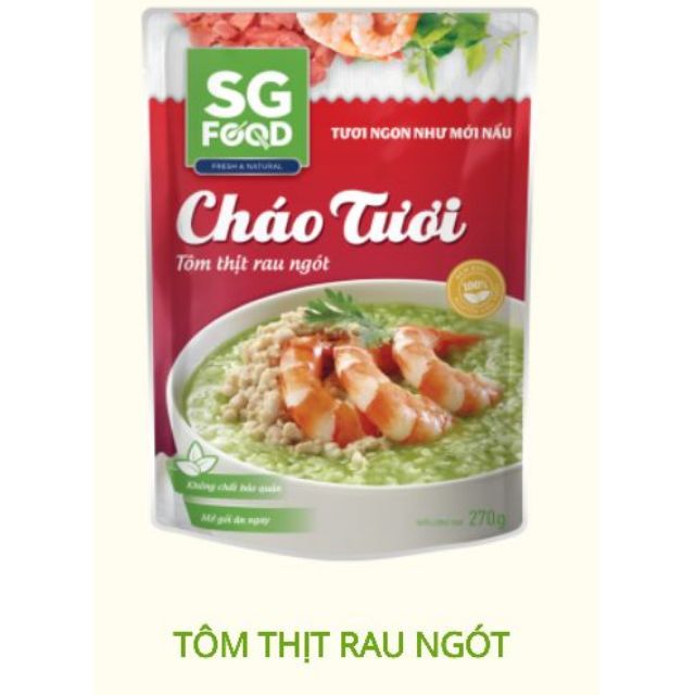Date T10.23-Combo mix 15 gói cháo tươi dinh dưỡng SG food