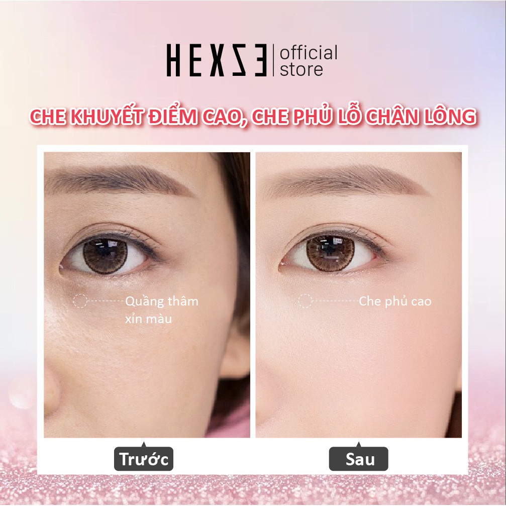 Kem nền HEXZE dạng lỏng có độ che phủ cao 2 tone màu phù hợp với mọi loại da | BigBuy360 - bigbuy360.vn