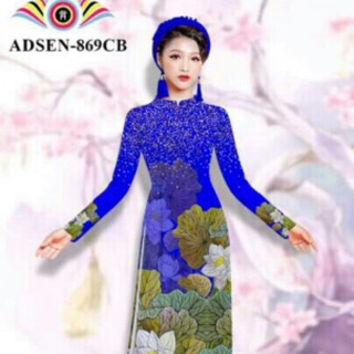 Set Áo dài in 3D cổ thuyền