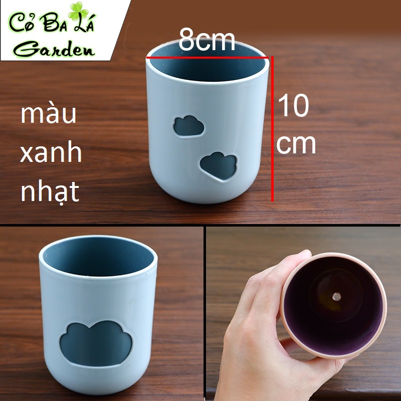 Chậu nhựa mini hình mây ( phù hợp trồng sen đá , xương rồng và các cây mini )