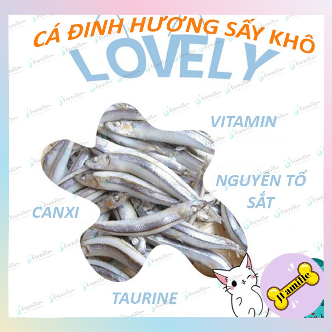 [KHÔNG XƯƠNG]Cá Đinh Hương Sấy Khô, Snack Cho Chó Mèo, Đồ Ăn Vặt Thú Cưng, Bổ Sung Protein, Taurine, Giàu Dinh Dưỡng.