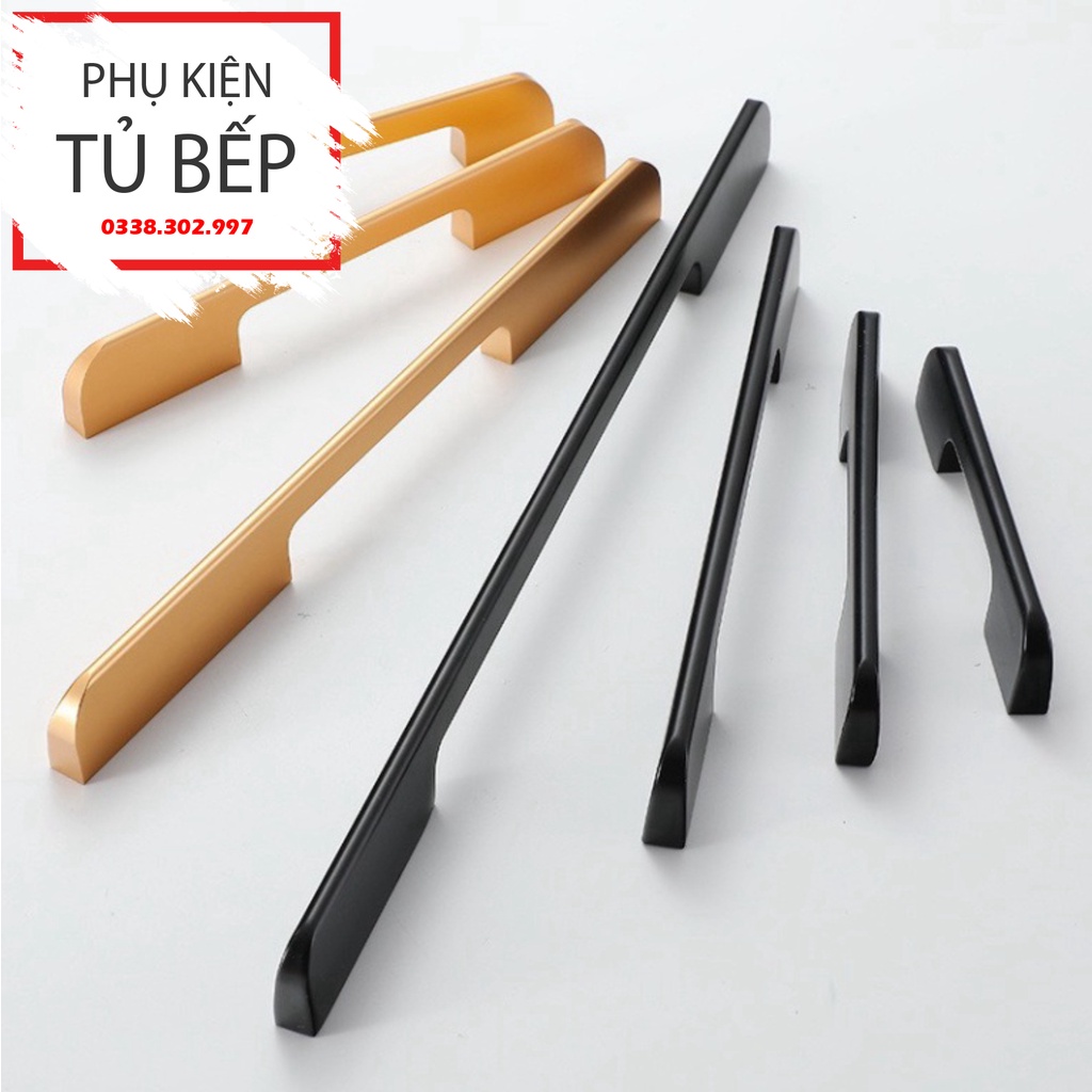 Tay nắm tủ bếp tủ áo loại dài chữ U hợp kim nhôm phong cách hiện đại cực đẹp