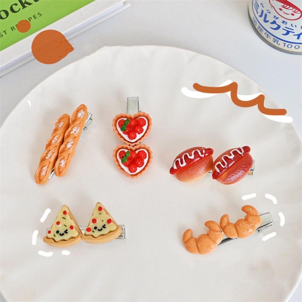 Kẹp Tóc Hình Bánh Pizza / Hot Dog Ngộ Nghĩnh Cho Nữ