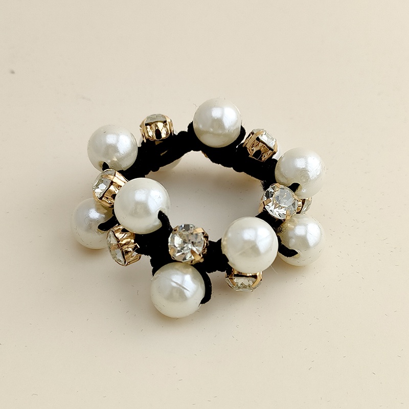 Dây buộc tóc cao su đính ngọc trai thiết kế tinh tế thời trang dành cho nữ