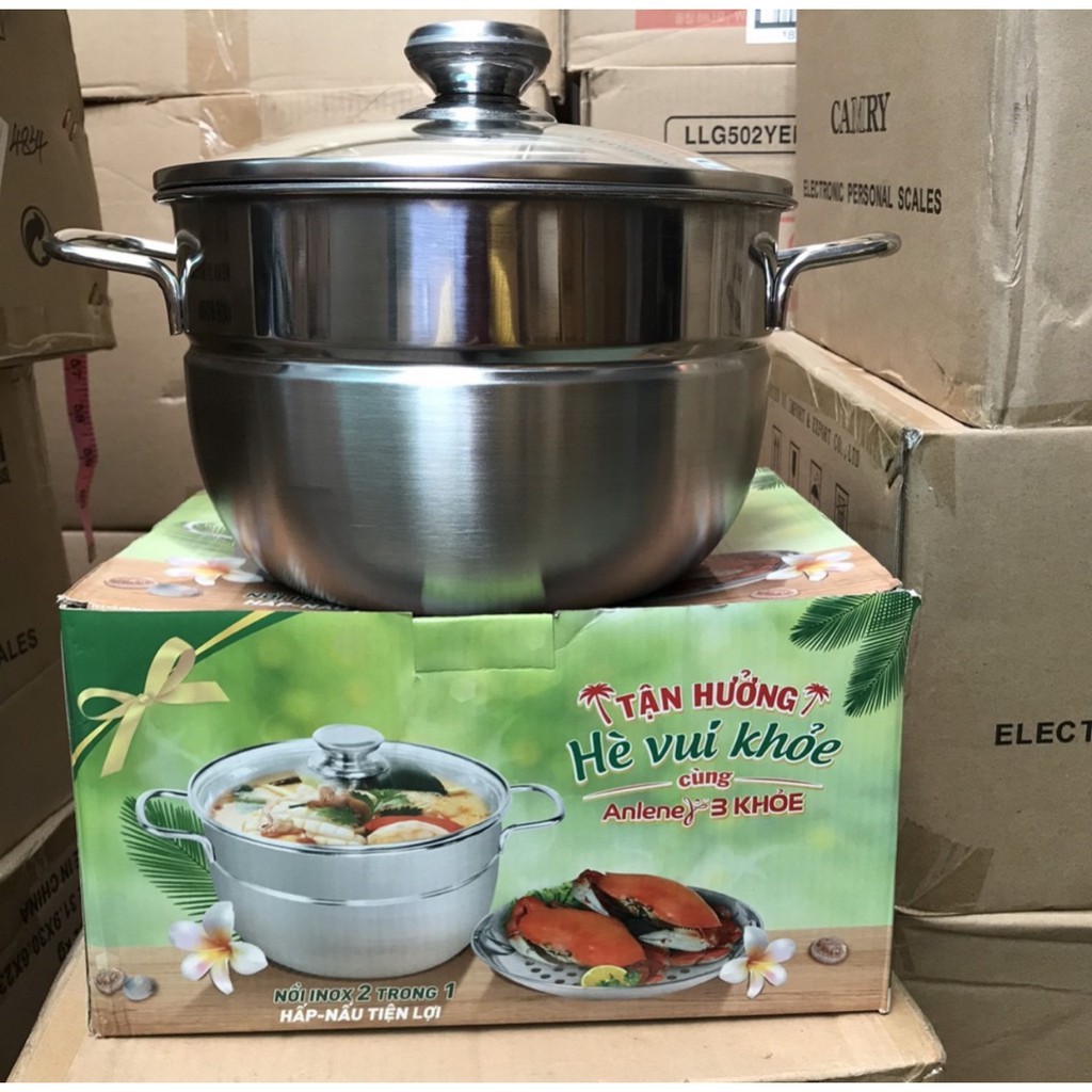 [Grocery gift] Nồi hấp inox Anlene