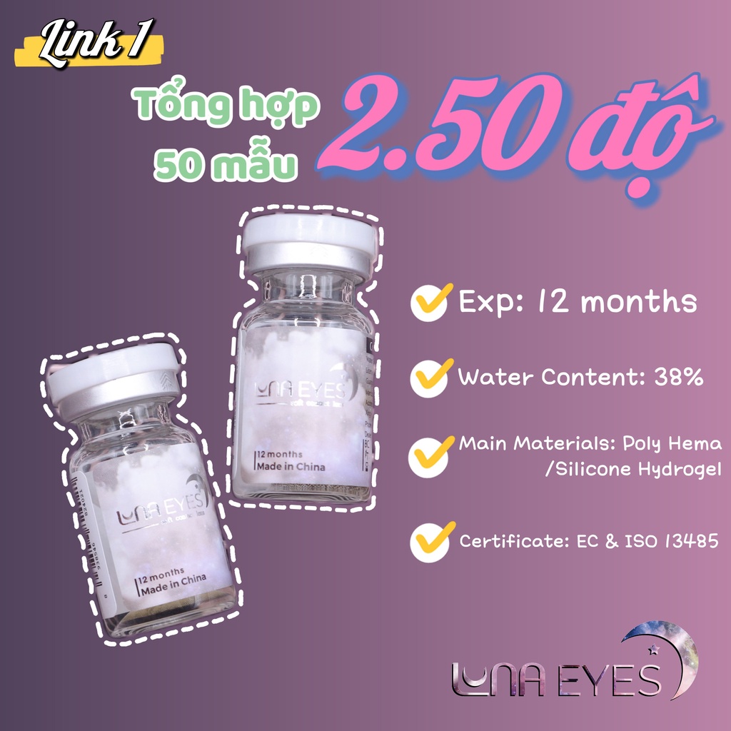 [link1] Kính áp tròng LUNA EYES 2.5 Độ (lens mắt cận 2.5 độ)