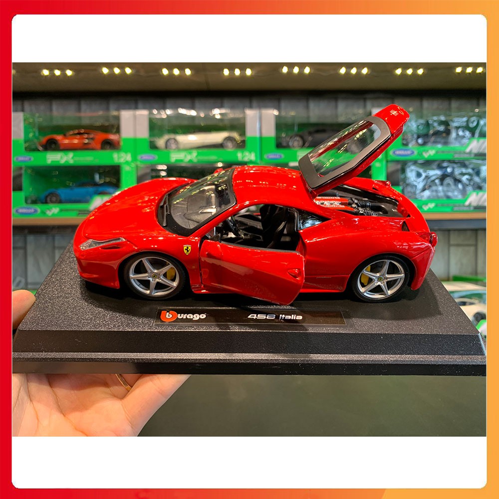 Xe mô hình Ferrari 458 Italia tỉ lệ 1:24 hãng Bburago