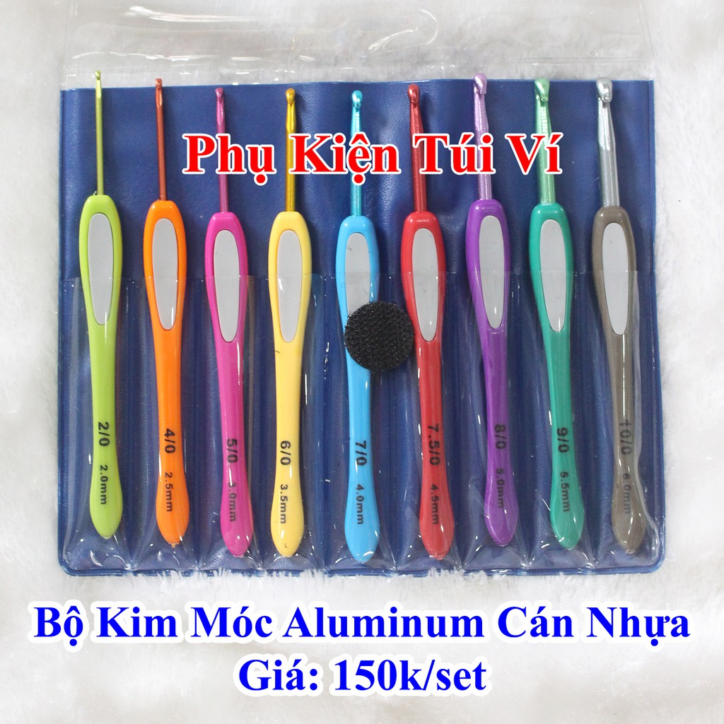 Bộ kim móc Aluminum cán nhựa