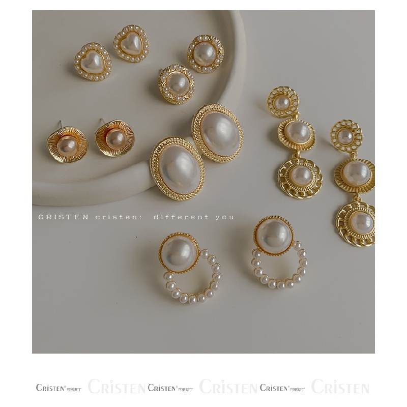 Ống Kính VintagePearlarstudsFrenchRefinedrings