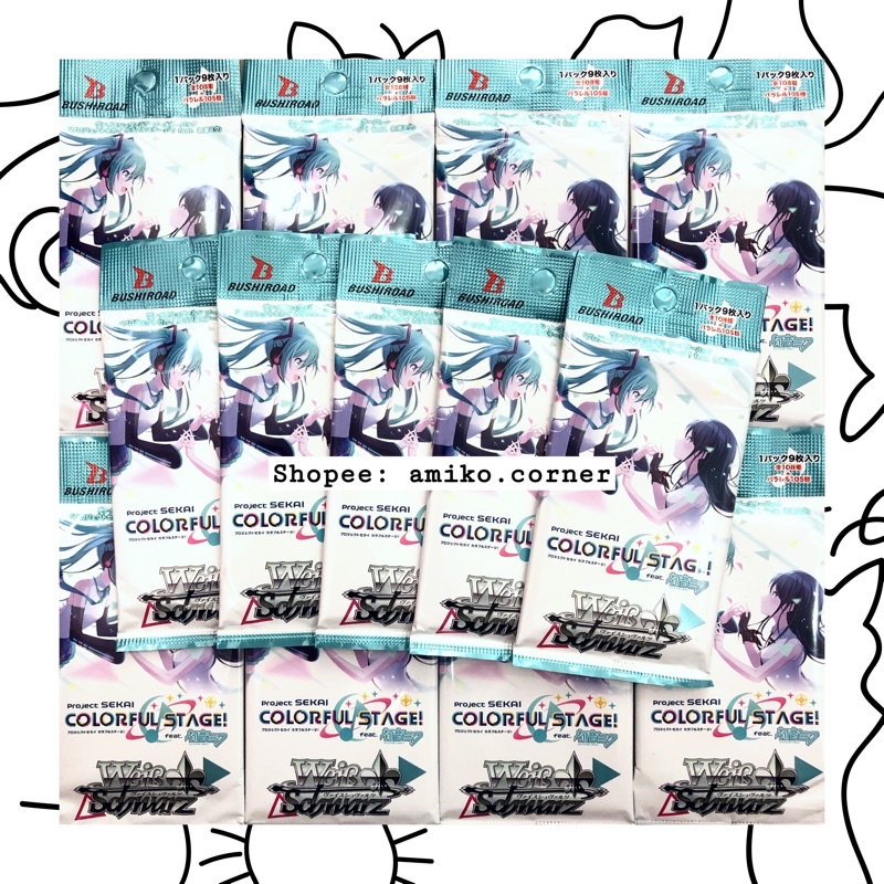 Pack 9 card game weiss schwarz nhân phẩm Project SEKAI: COLORFUL STAGE hàng chính hãng