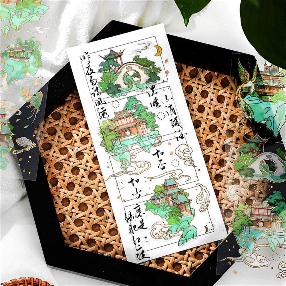 Bộ 2 Tấm Sticker Dán Trang Trí Điện Thoại Phong Cách Trung Hoa