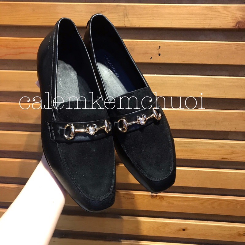 (sz 36)Giày moca khoen VAGABOND phối da lộn